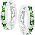 14k Gold Emerald and 1/4ct TDW Diamond Earrings (I-J, I1)