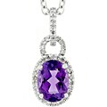 14k Gold Amethyst and 1/5ct TDW Diamond Necklace (I-J, I1)