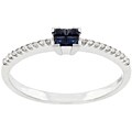 14k Gold Sapphire and 1/10ct TDW Diamond Ring