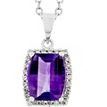 14k Gold Amethyst and 1/5ct TDW Diamond Necklace (I-J, I1)