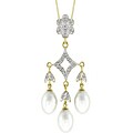 14k Gold FW Pearl 1/8ct TDW Diamond Necklace (6 mm)