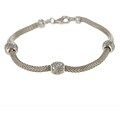 Charles Winston Cubic Zirconia Mesh Bracelet