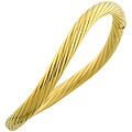 14k Yellow Gold Waved Bangle Bracelet