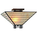 Tiffany-style Art Glass Mission Ceiling Lamp