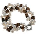 Maddy Emerson Couture Pearl and Tiger's Eye Bracelet (7-8 mm)