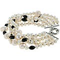 Maddy Emerson Couture Pearl and Agate Bracelet (5-10 mm)
