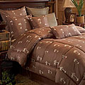 Palm Tree Embroided Bedding Set