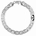 14k White Gold Overlay 8-inch Gucci-style Bracelet