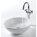 Kraus Round White Ceramic Vessel Sink