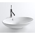 Kraus White Oval Ceramic Vessel Sink