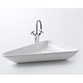 Kraus White Triangular Ceramic Vessel Sink