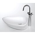Kraus White Triangular Ceramic Vessel Sink