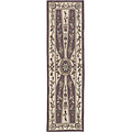 Hand-tufted Transitional Lavender Wool Rug (2' x 7'6)