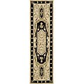 Hand-tufted Transitional Brown Wool Rug (2' x 7'6)