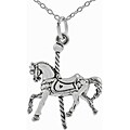 Sterling Silver Carousel Horse Necklace