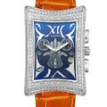 Elini Nazar Men's Diamond Leather Strap Watch