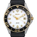 Seiko Men's Two-tone Black Rubber Watch