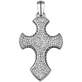 Scott Kay Sterling Silver 2 4/5ct TDW Diamond Cross Pendant (H, I1)