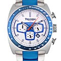 Triumph Motorcycles Men's Steel and Blue Watch