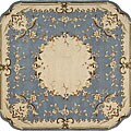 Hand-tufted Transitional Blue Wool Rug (4'9 Square)
