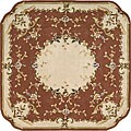 Hand-tufted Transitional Terracotta Wool Rug (4'9 Square)