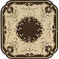 Hand-tufted Transitional Beige Wool Rug (6' Square)