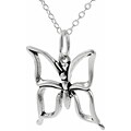 Sterling Silver Cutout Butterfly Necklace