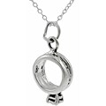 Sterling Silver Wedding Ring and Band Necklace