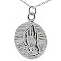 Sterling Silver Prayer Disc Necklace