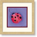 Anthony Morrow 'Ladybug on Blue' Framed Art Print