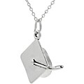 Sterling Silver Graduation Cap Necklace