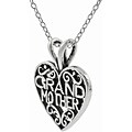 Sterling Silver Grandmother in Heart Necklace