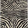 Hand-tufted Wool Zebra Sripes Rug (3'6 Square)