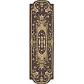 Hand-carved Lavender/ Ivory Wool Rug (2' x 7'6)