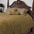 Ysela Gold Floral Crest 7-piece Comforter Set