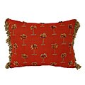 Mateo Red Palm Tree Throw Pillows (Set of 2)