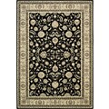 Machine-made Vista Black/ Ivory Rug (7'8 x 11')