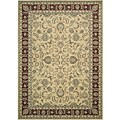 Machine-made Vista Ivory/ Beige Rug (5'3 x 7'5)