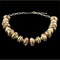 Gold Multicolor Speckled Fashion Necklace
