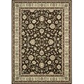 Machine-made Vista Brown/ Ivory Rug (5'3 x 7'5)