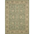 Machine-made Vista Green/ Ivory Rug (5'3 x 7'5)
