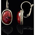Red Oval Fashion Earrings