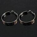 Bronzetone Mini Squares Hoop Earrings