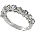Sterling Silver Lavender and Clear CZ Ring