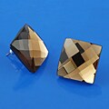 Topaz-colored Square Stud Earrings