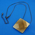 Topaz-colored Square Necklace