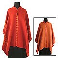 Alpaca Wool 'Andean Sun' Reversible Poncho (Peru)