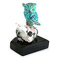 'Mysterious Owl' Gemstone Statuette (Peru)
