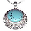 Sterling Silver Turquoise 'World of Blue' Necklace (India)