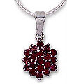 Sterling Silver Garnet 'Ravishing Red Desire' Necklace (India)